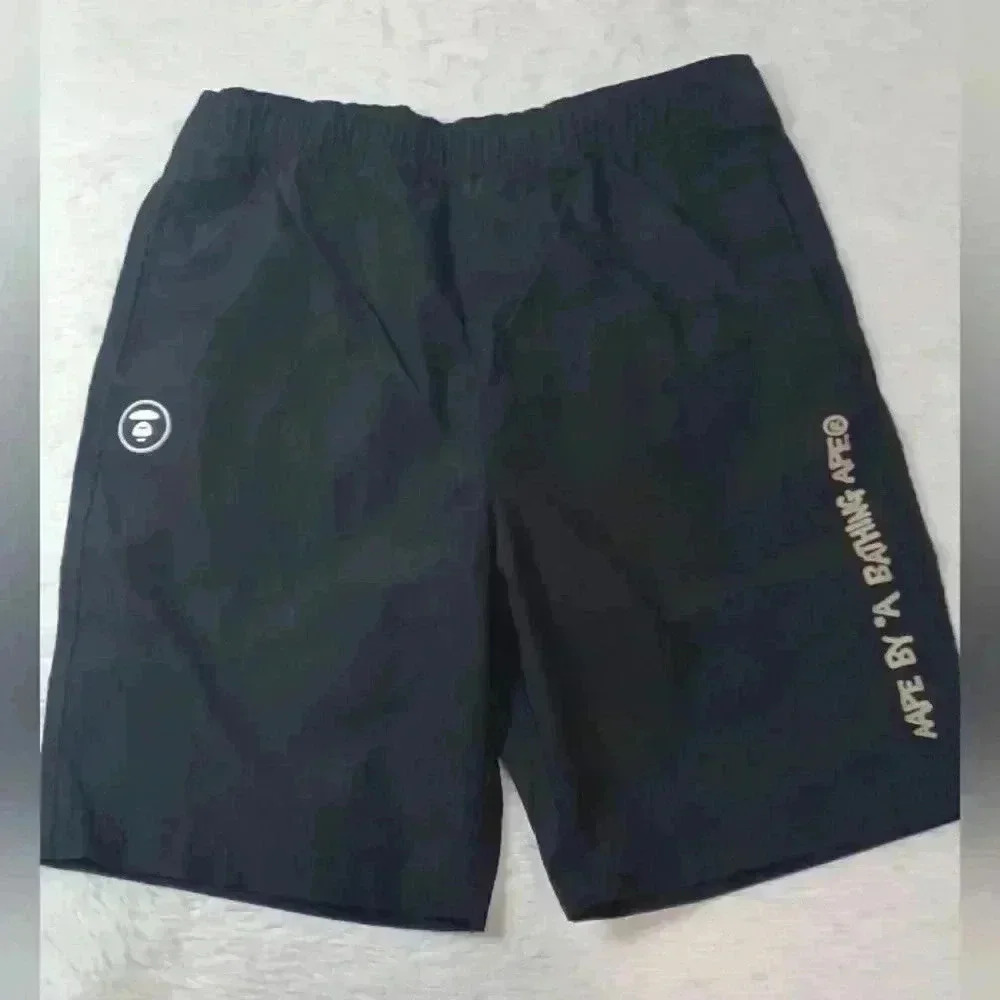 AAPE Camo Panel Logo Printed Sweat Shorts - Picture 2 of 7